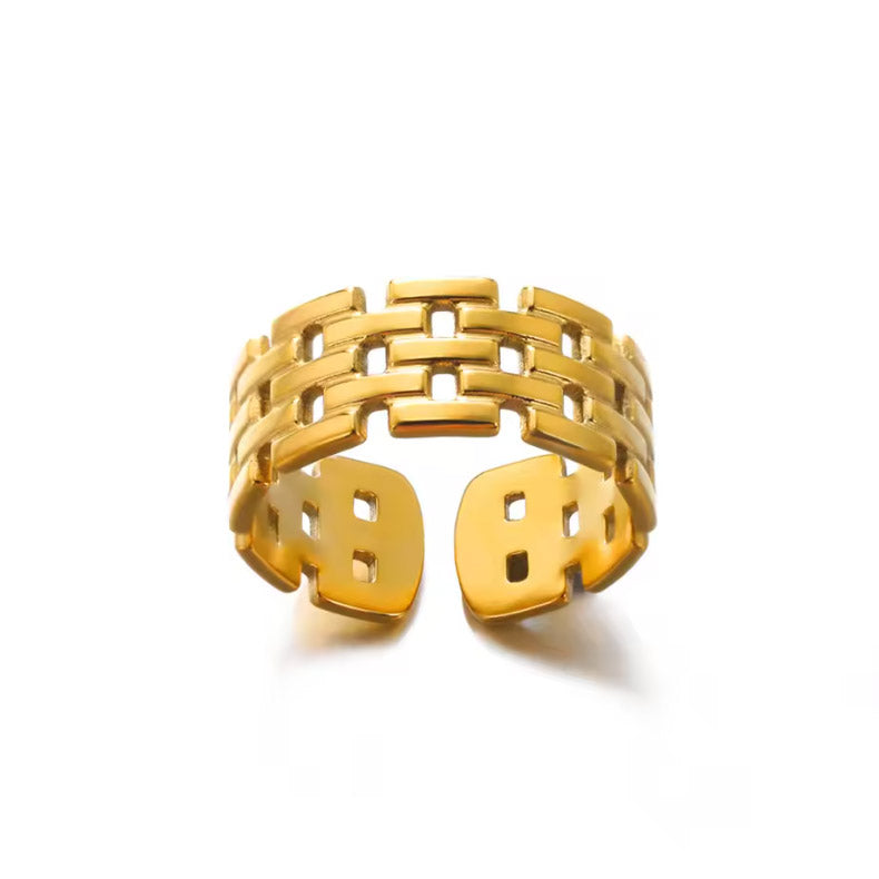 Anillo Chain Regulable Oro
