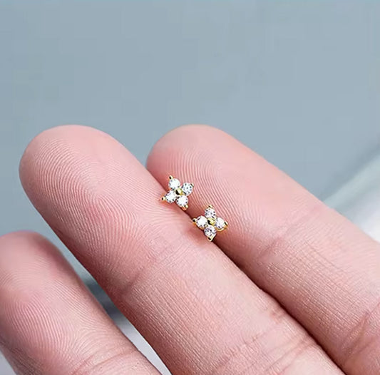 Aros Florcita Oro - Par