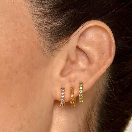 Aros Harry White Oro - Par