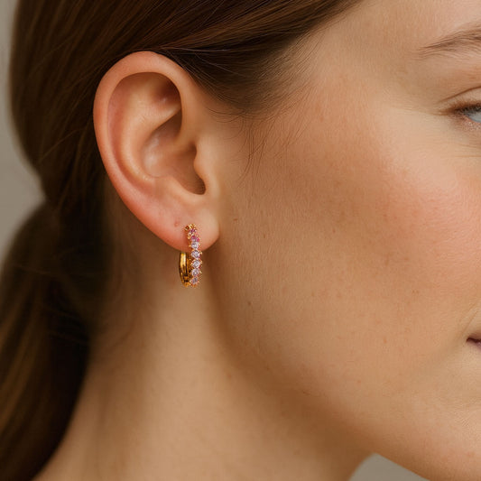 Aros Harry Lilac Oro - Par