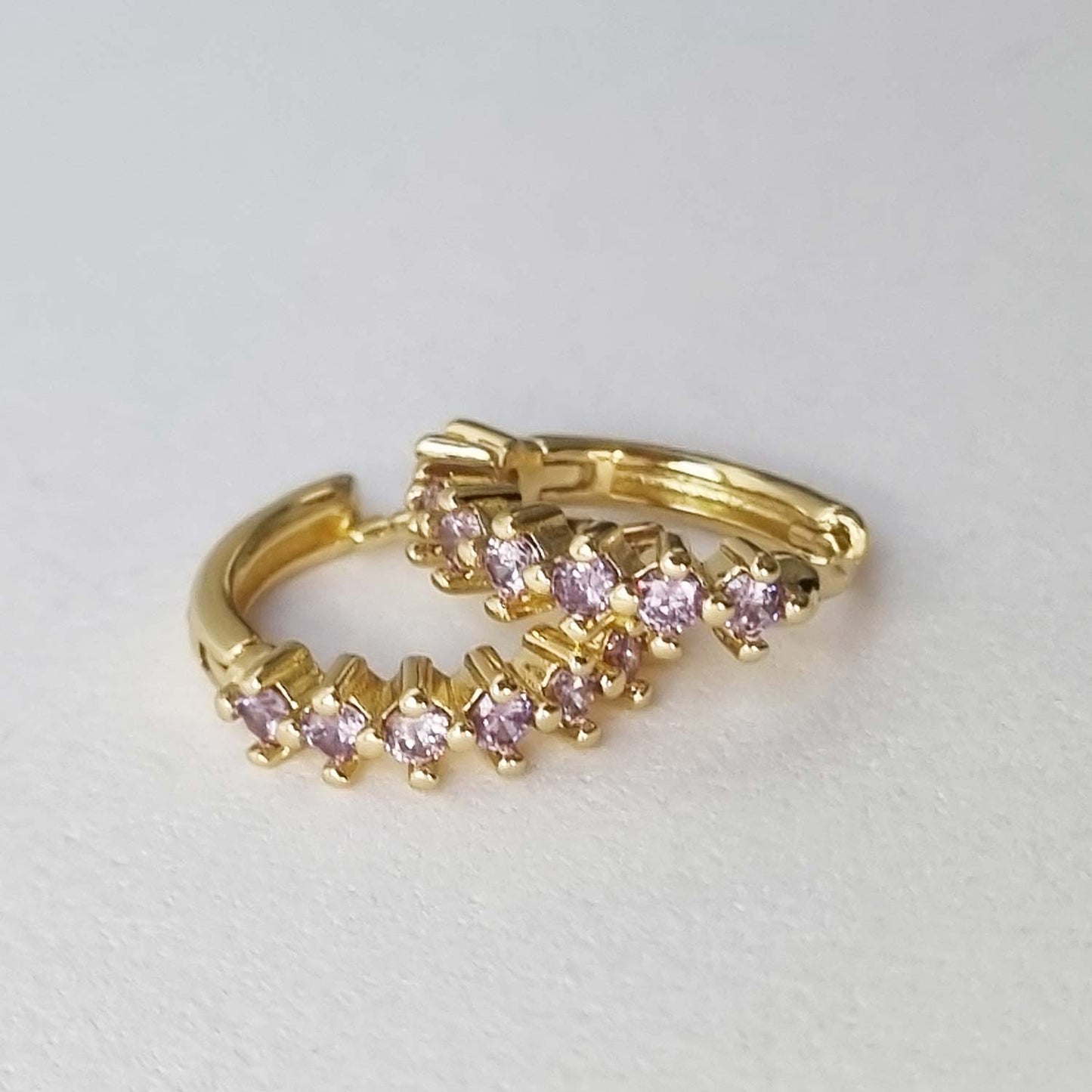 Aros Harry Lilac Oro - Par