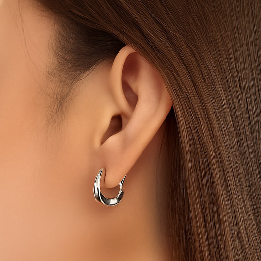 Aros New Roman Plata - Par