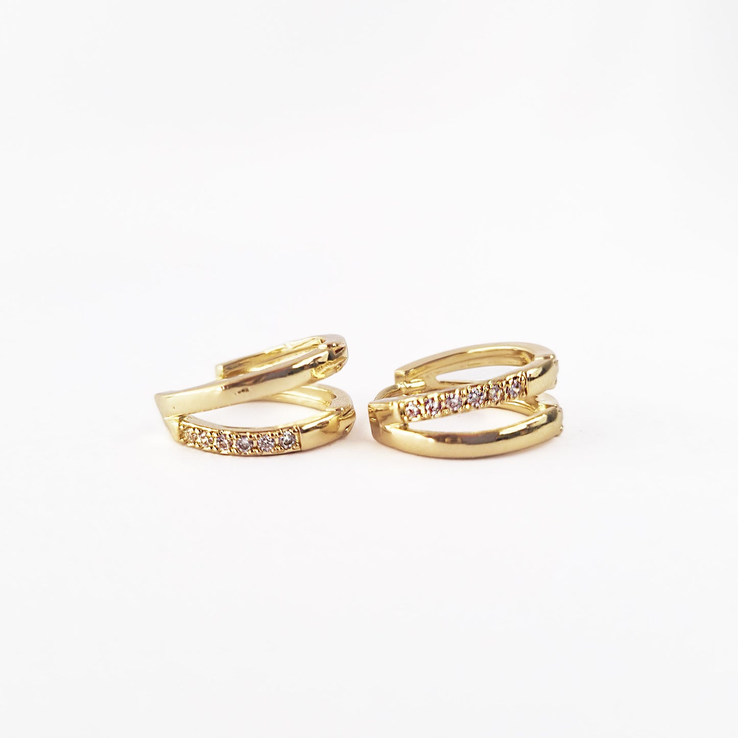 Aros Double Trouble Oro - Par