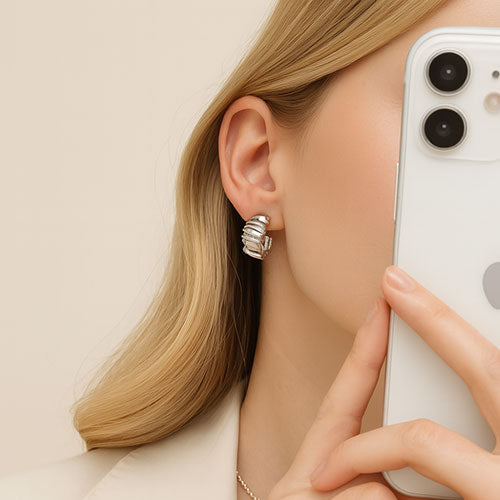 Aro Plisado Oro - Par