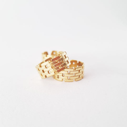 Anillo Chain Regulable Oro