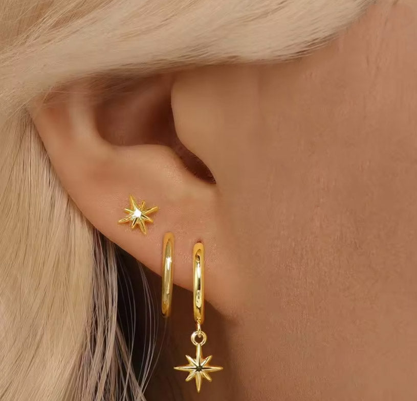 Trío de Aros Twinkle Oro