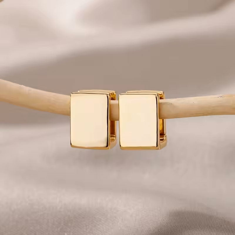 Aros Cubic Oro - Par