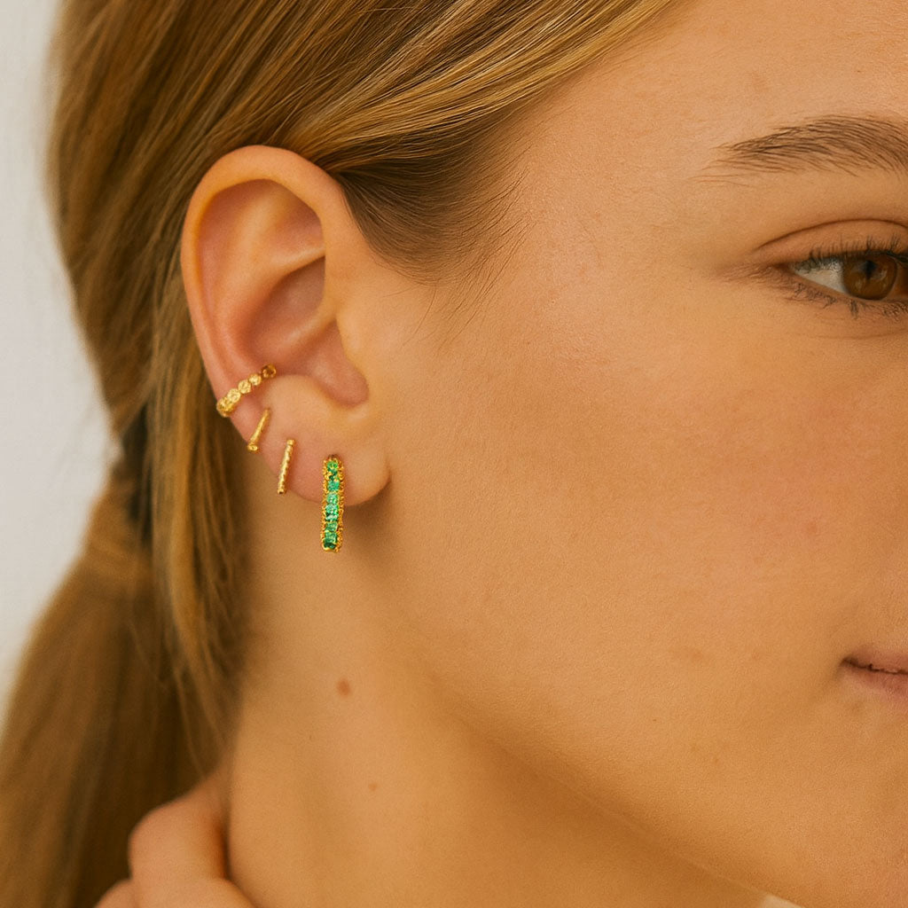 Aros Harry Green Oro - Par
