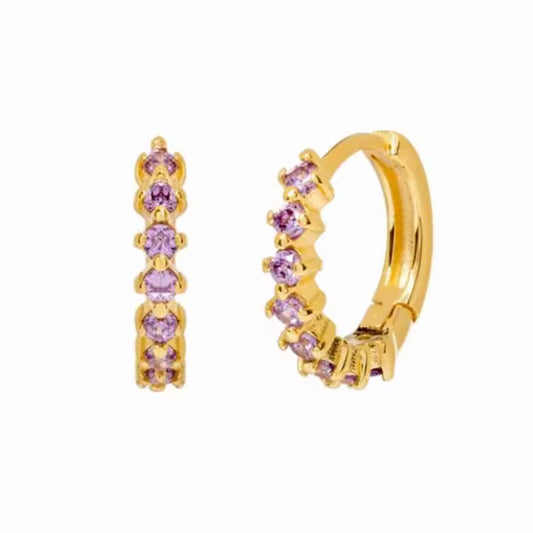 Aros Harry Lilac Oro - Par