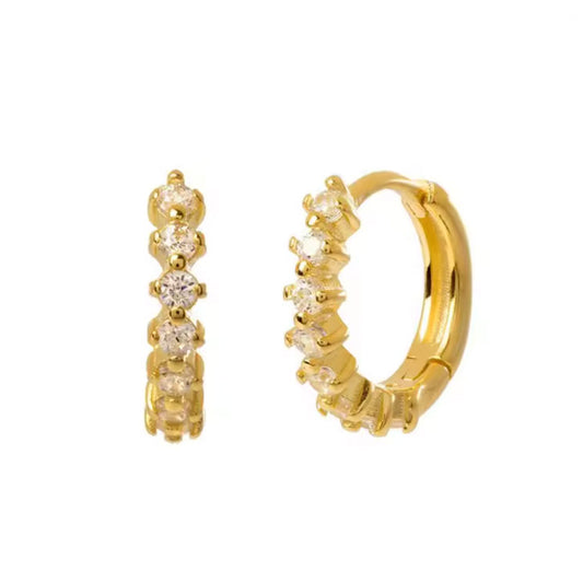 Aros Harry White Oro - Par