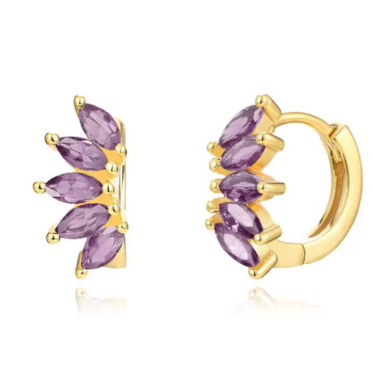 Aros Asturias Lila Oro - Par