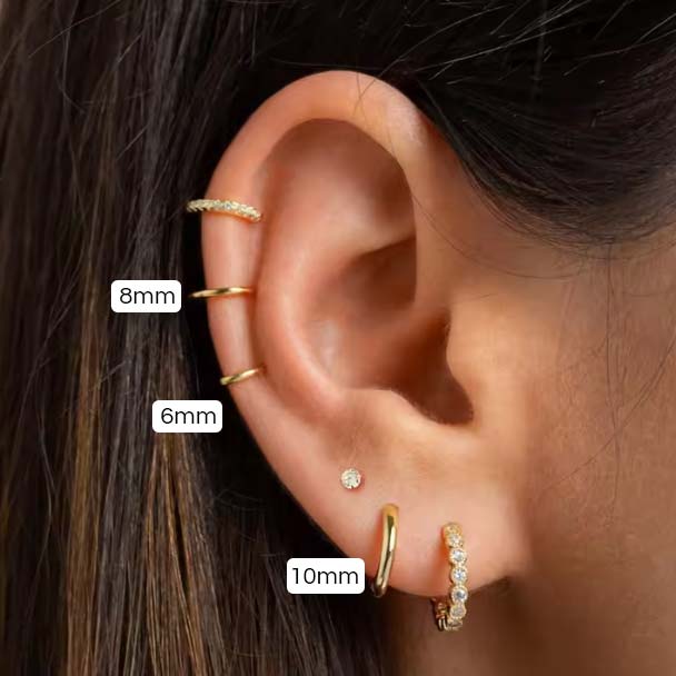 Aros XS Cool Oro 10mm - Par