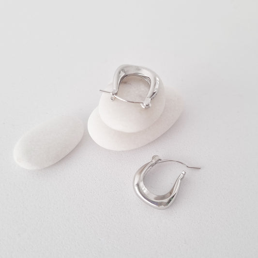 Aros New Roman Plata - Par